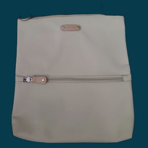MaggiB Vintage‎ Light Tan Folding Clutch Hobo Purse-Missing Strap:(